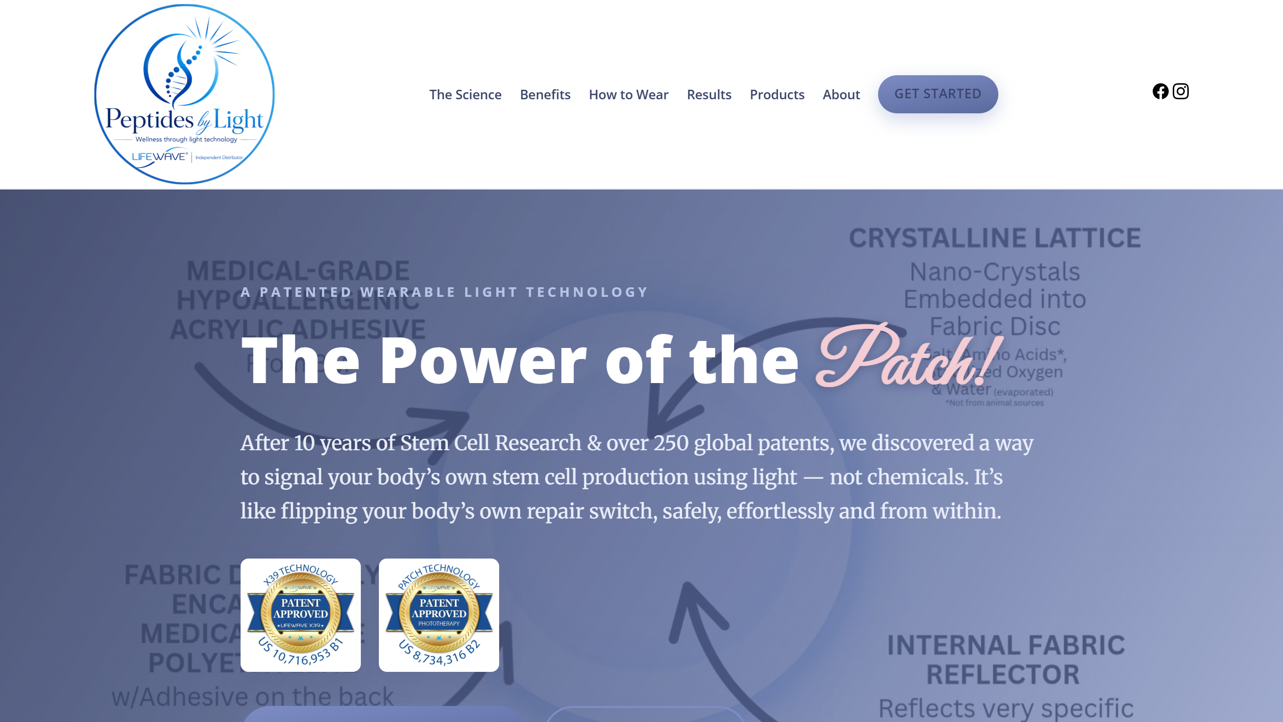 Peptides By Light website